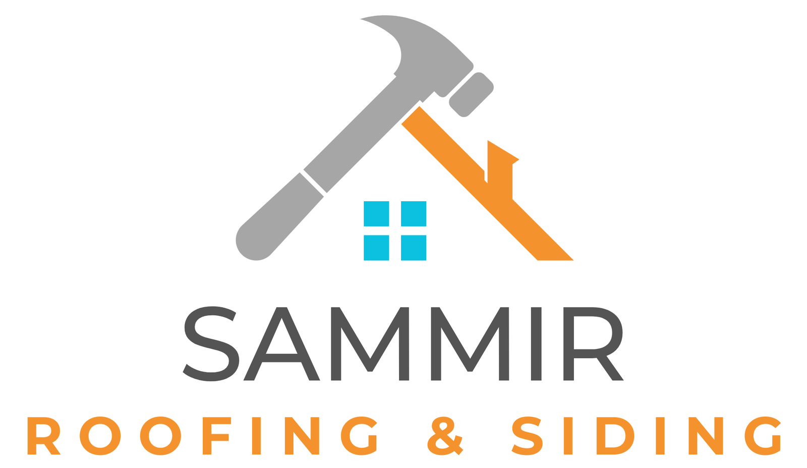 Sammir Roofing Siding White Logo